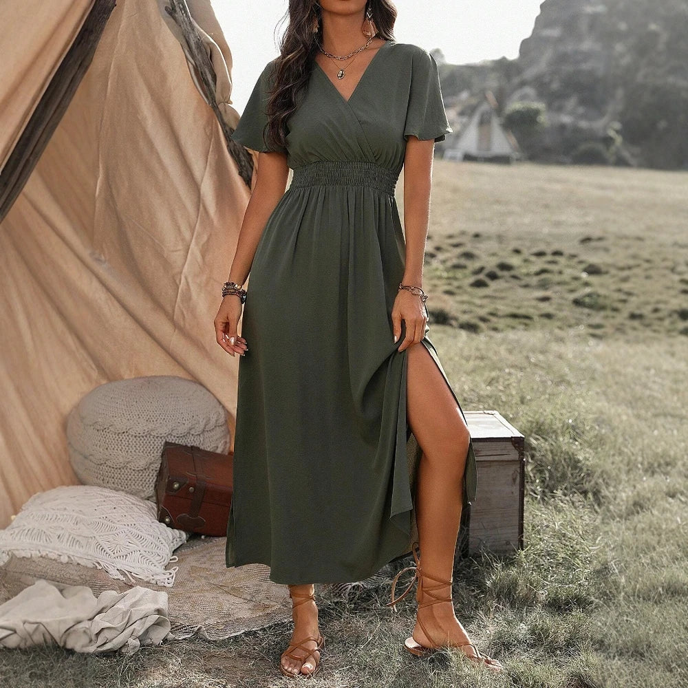Mia Muse Side‑Slit Midi