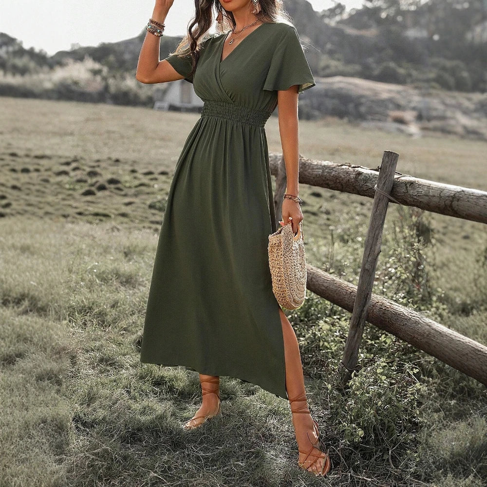 Mia Muse Side‑Slit Midi